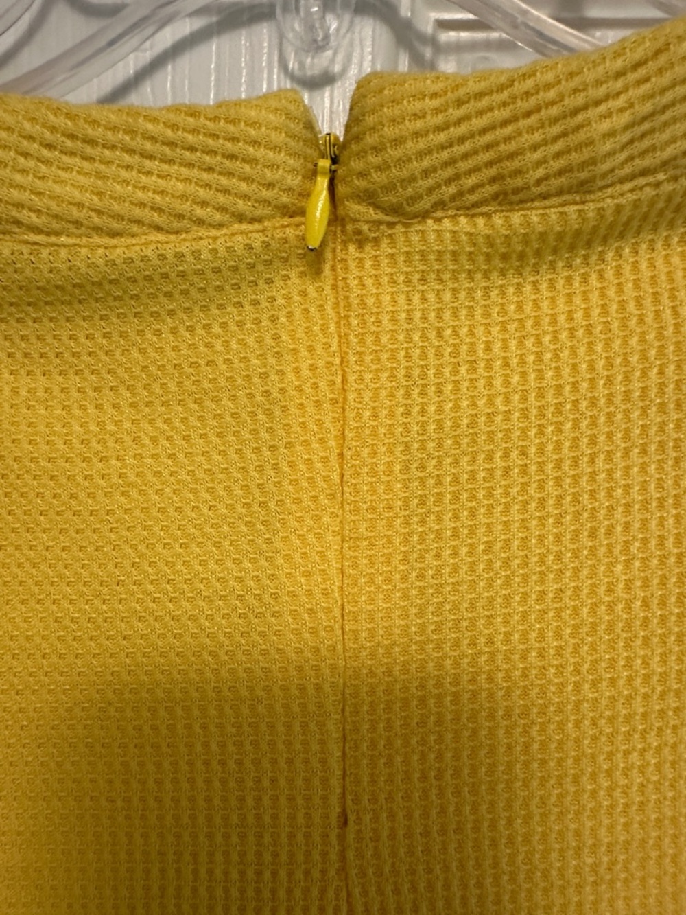 Miaoli Yellow Lace-Sleeve Waffle Women's Top - Picture 6 of 7